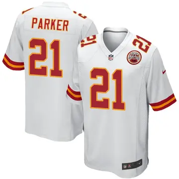 Nike Aaron Parker Youth Game Kansas City Chiefs White Jersey