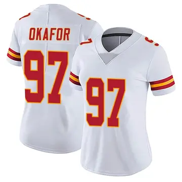 Nike Alex Okafor Women's Limited Kansas City Chiefs White Vapor Untouchable Jersey