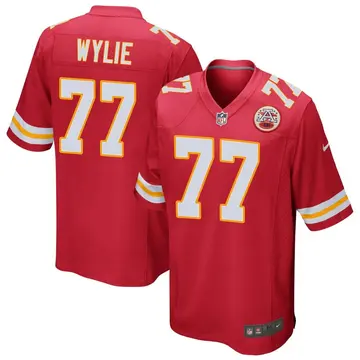 Nike Andrew Wylie Men's Game Kansas City Chiefs Red Team Color Jersey