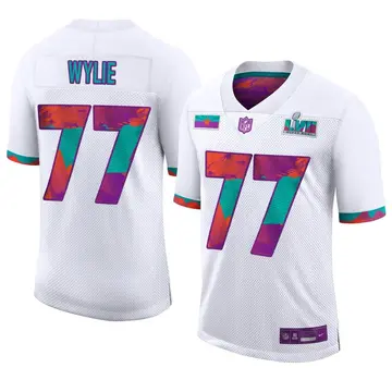 Nike Andrew Wylie Men's Limited Kansas City Chiefs White Super Bowl LVII Jersey