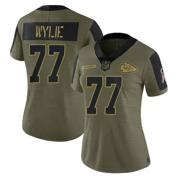 Nike Andrew Wylie Women's Limited Kansas City Chiefs Olive 2021 Salute To Service Jersey