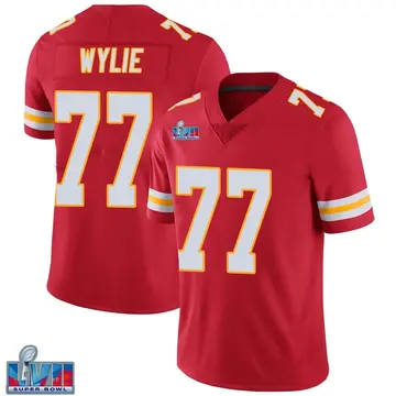 Nike Andrew Wylie Youth Limited Kansas City Chiefs Red Team Color Vapor Untouchable Super Bowl LVII Patch Jersey