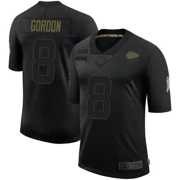 Nike Anthony Gordon Men's Limited Kansas City Chiefs Black 2020 Salute To Service Jersey