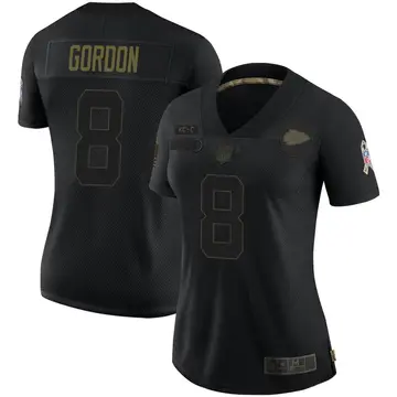 Nike Anthony Gordon Women's Limited Kansas City Chiefs Black 2020 Salute To Service Jersey