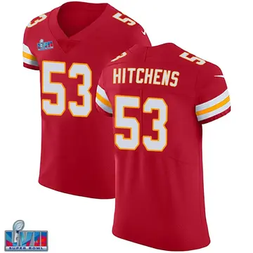 Nike Anthony Hitchens Men's Elite Kansas City Chiefs Red Team Color Vapor Untouchable Super Bowl LVII Patch Jersey
