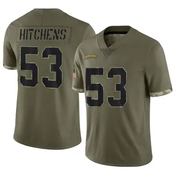 Nike Anthony Hitchens Men's Limited Kansas City Chiefs Olive 2022 Salute To Service Jersey