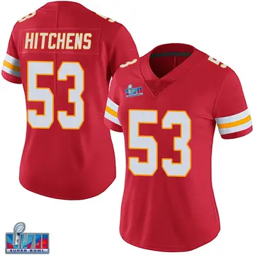 Nike Anthony Hitchens Women's Limited Kansas City Chiefs Red Team Color Vapor Untouchable Super Bowl LVII Patch Jersey
