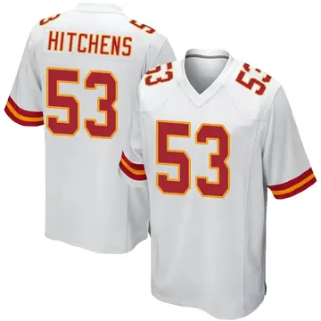 Nike Anthony Hitchens Youth Game Kansas City Chiefs White Jersey