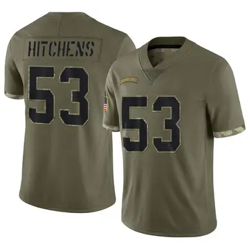 Nike Anthony Hitchens Youth Limited Kansas City Chiefs Olive 2022 Salute To Service Jersey