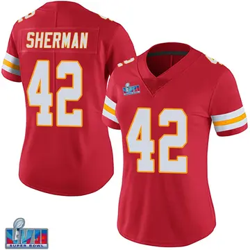 Nike Anthony Sherman Women's Limited Kansas City Chiefs Red Team Color Vapor Untouchable Super Bowl LVII Patch Jersey