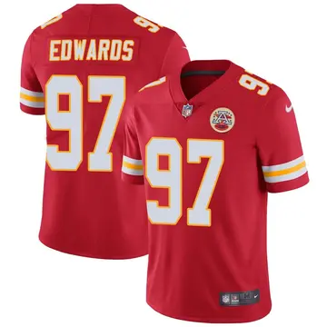 Nike Austin Edwards Youth Limited Kansas City Chiefs Red Team Color Vapor Untouchable Jersey