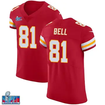 Nike Blake Bell Men's Elite Kansas City Chiefs Red Team Color Vapor Untouchable Super Bowl LVII Patch Jersey