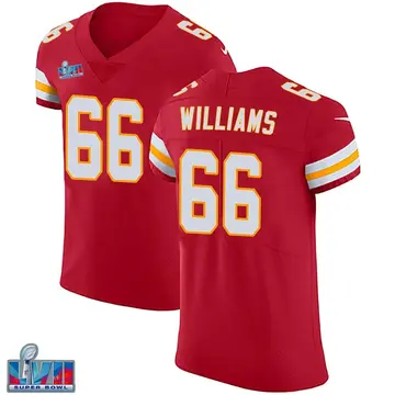 Nike Brandon Williams Men's Elite Kansas City Chiefs Red Team Color Vapor Untouchable Super Bowl LVII Patch Jersey