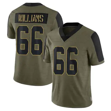 Nike Brandon Williams Men's Limited Kansas City Chiefs Olive 2021 Salute To Service Jersey