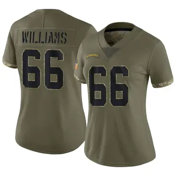 Nike Brandon Williams Women's Limited Kansas City Chiefs Olive 2022 Salute To Service Jersey