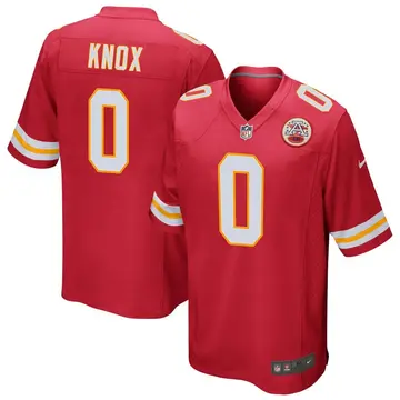 Nike Brenden Knox Men's Game Kansas City Chiefs Red Team Color Jersey