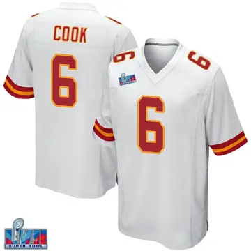 Nike Bryan Cook Youth Game Kansas City Chiefs White Super Bowl LVII Patch Jersey