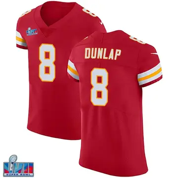 Nike Carlos Dunlap Men's Elite Kansas City Chiefs Red Team Color Vapor Untouchable Super Bowl LVII Patch Jersey