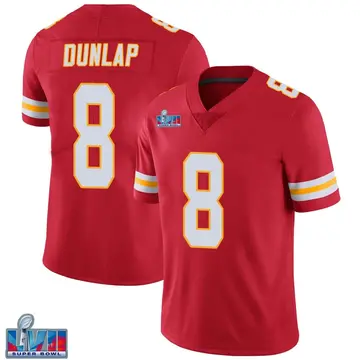 Nike Carlos Dunlap Men's Limited Kansas City Chiefs Red Team Color Vapor Untouchable Super Bowl LVII Patch Jersey