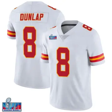 Nike Carlos Dunlap Men's Limited Kansas City Chiefs White Vapor Untouchable Super Bowl LVII Patch Jersey
