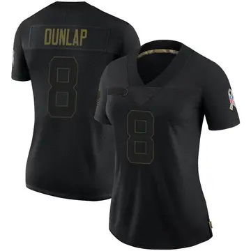 Nike Carlos Dunlap Women's Limited Kansas City Chiefs Black 2020 Salute To Service Jersey
