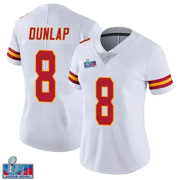 Nike Carlos Dunlap Women's Limited Kansas City Chiefs White Vapor Untouchable Super Bowl LVII Patch Jersey