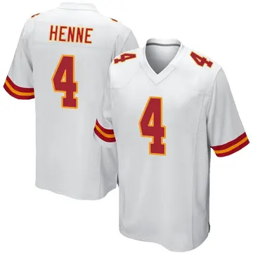 Nike Chad Henne Men's Game Kansas City Chiefs White Jersey