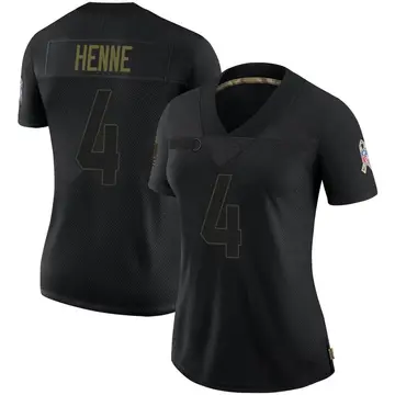 Nike Chad Henne Women's Limited Kansas City Chiefs Black 2020 Salute To Service Jersey