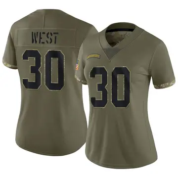 Nike Charcandrick West Women's Limited Kansas City Chiefs Olive 2022 Salute To Service Jersey