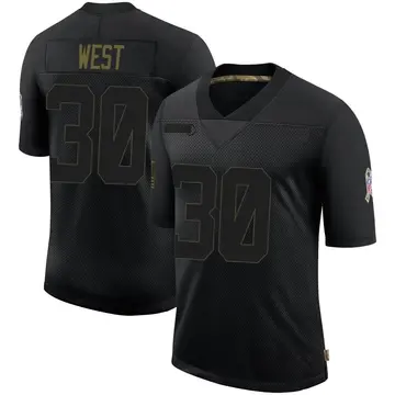 Nike Charcandrick West Youth Limited Kansas City Chiefs Black 2020 Salute To Service Jersey