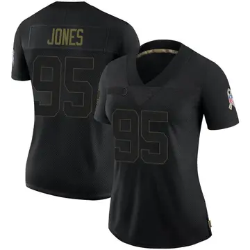 Nike Chris Jones Women's Limited Kansas City Chiefs Black 2020 Salute To Service Jersey