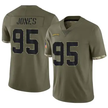 Nike Chris Jones Youth Limited Kansas City Chiefs Olive 2022 Salute To Service Jersey