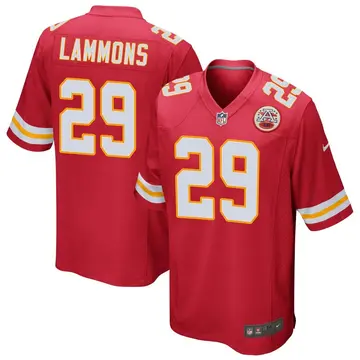 Nike Chris Lammons Youth Game Kansas City Chiefs Red Team Color Jersey
