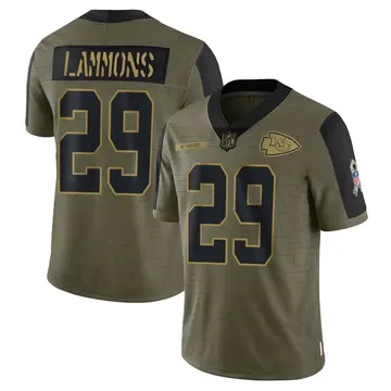 Nike Chris Lammons Youth Limited Kansas City Chiefs Olive 2021 Salute To Service Jersey