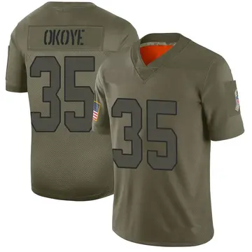 Nike Christian Okoye Men's Limited Kansas City Chiefs Camo 2019 Salute to Service Jersey