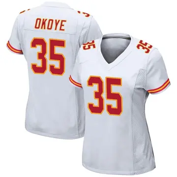 Nike Christian Okoye Women's Game Kansas City Chiefs White Jersey