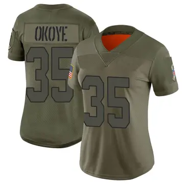 Nike Christian Okoye Women's Limited Kansas City Chiefs Camo 2019 Salute to Service Jersey