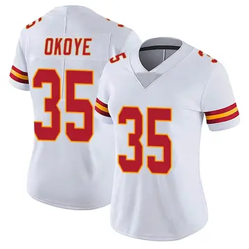 Nike Christian Okoye Women's Limited Kansas City Chiefs White Vapor Untouchable Jersey