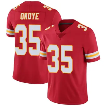 Nike Christian Okoye Youth Limited Kansas City Chiefs Red Team Color Vapor Untouchable Jersey