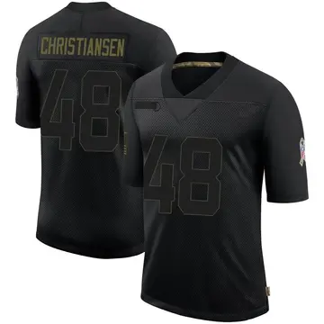 Nike Cole Christiansen Men's Limited Kansas City Chiefs Black 2020 Salute To Service Jersey
