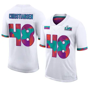 Nike Cole Christiansen Men's Limited Kansas City Chiefs White Super Bowl LVII Jersey