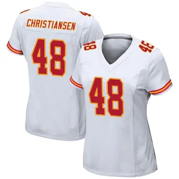 Nike Cole Christiansen Women's Game Kansas City Chiefs White Jersey