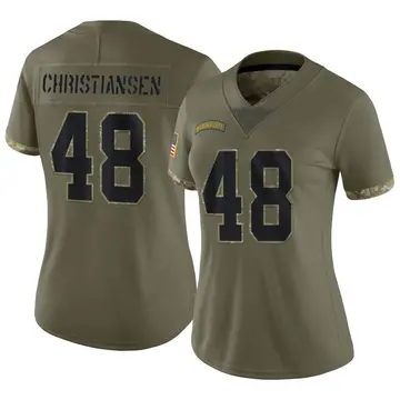 Nike Cole Christiansen Women's Limited Kansas City Chiefs Olive 2022 Salute To Service Jersey