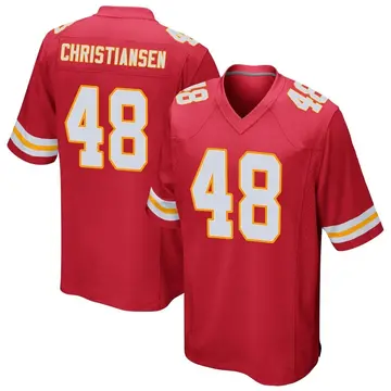 Nike Cole Christiansen Youth Game Kansas City Chiefs Red Team Color Jersey