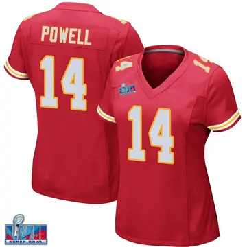 Nike Cornell Powell Women's Game Kansas City Chiefs Red Team Color Super Bowl LVII Patch Jersey