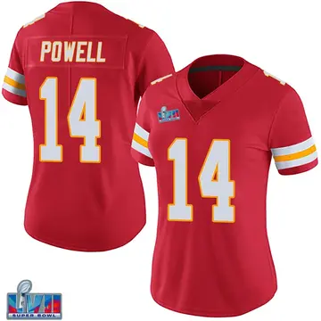Nike Cornell Powell Women's Limited Kansas City Chiefs Red Team Color Vapor Untouchable Super Bowl LVII Patch Jersey