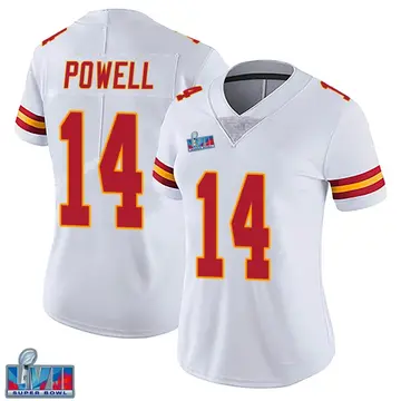 Nike Cornell Powell Women's Limited Kansas City Chiefs White Vapor Untouchable Super Bowl LVII Patch Jersey
