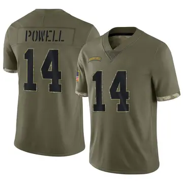 Nike Cornell Powell Youth Limited Kansas City Chiefs Olive 2022 Salute To Service Jersey