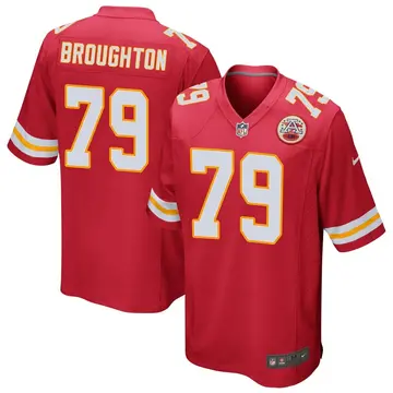 Nike Cortez Broughton Youth Game Kansas City Chiefs Red Team Color Jersey