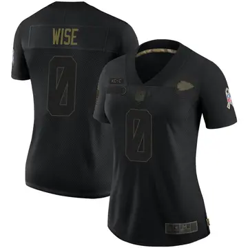 Nike Daniel Wise Women's Limited Kansas City Chiefs Black 2020 Salute To Service Jersey